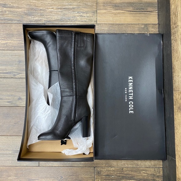 Knee High Leather Platform Boot - Picture 3 of 10